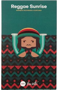 Semn de carte magnetic + carte postala. Raggae Sunrise