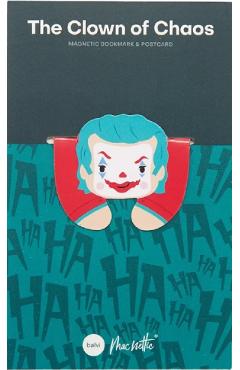 Semn de carte magnetic + Carte postala. The Clown of Chaos