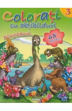 Colorati cu abtibilduri 3: Dinozauri