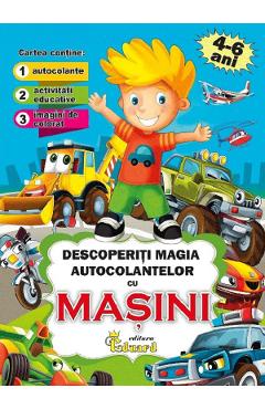 Descoperiti magia autocolantelor cu masini 2-4 ani