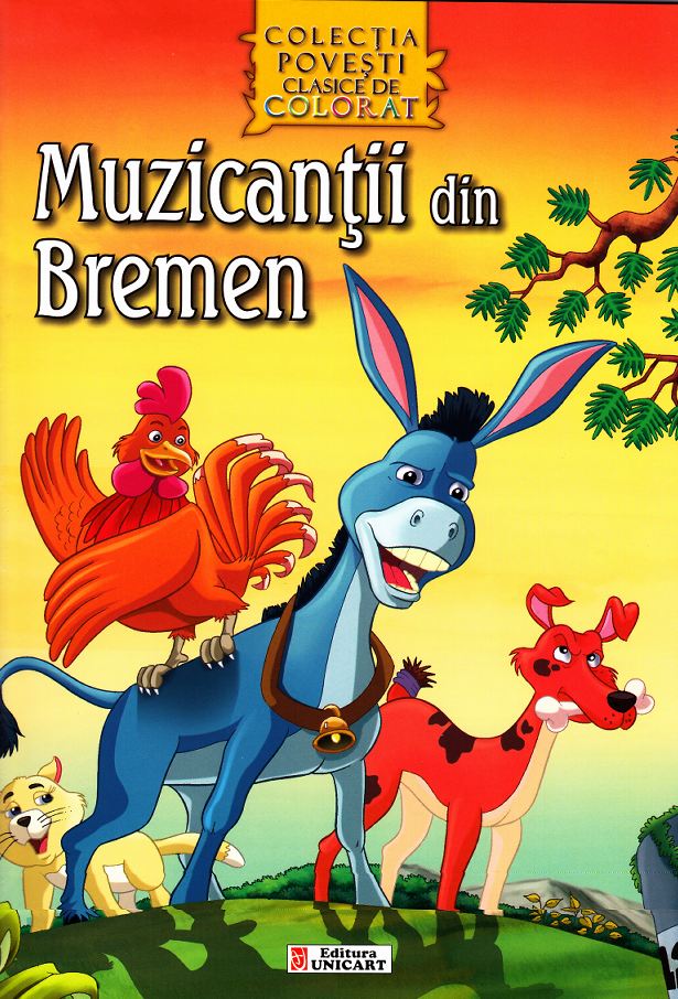Muzicantii din Bremen - Povesti clasice de colorat | Libris.ro