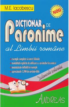 Dictionar de paronime al limbii romane - M.E. Iocobescu