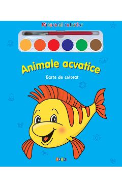 Animale acvatice – Miracolul culorilor – Carte de colorat acvatice