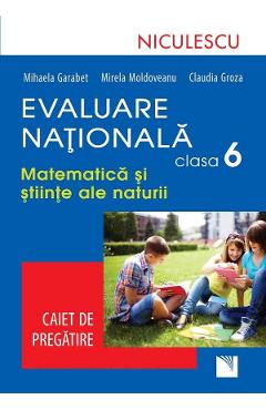 Evaluare nationala clasa 6. Matematica si stiinte ale naturii. Caiet de pregatire - Mihaela Garabet