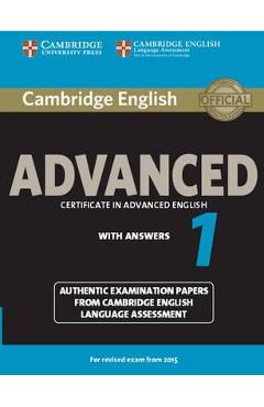 Cambridge English Advanced 1 for Revised Exam from 2015 Stud