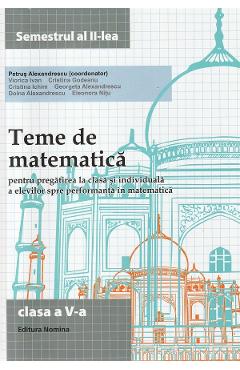 Teme De Matematica Cls 5 Sem.2 – Petrus Alexandrescu Alexandrescu