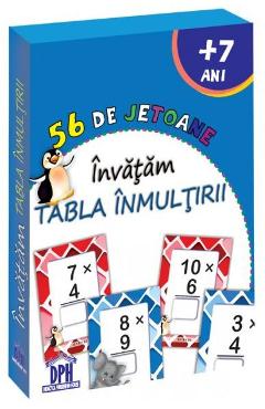 56 De Jetoane: Invatam Tabla Inmultirii (7 Ani+) - DIDACTICA PUBLISHING HOUSE