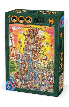 Puzzle 1000 Cartoon Collection - Turnul din Pisa