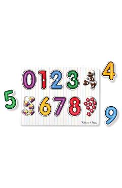 Peg puzzle, Numbers. Puzzle din lemn, Cifrele